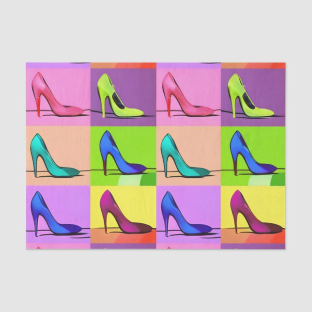 Stiletto Pumps, High Heels Poster Art Tissue Paper (Front)
