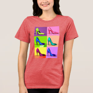 Stiletto Pumps, High Heels Poster Art Tri-Blend Shirt