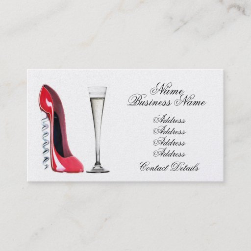 Customizable Stiletto Shoe Art Business Cards