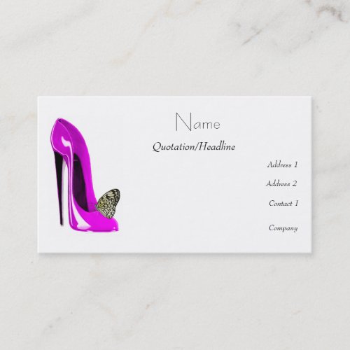 Stiletto Shoe Art Business Cards