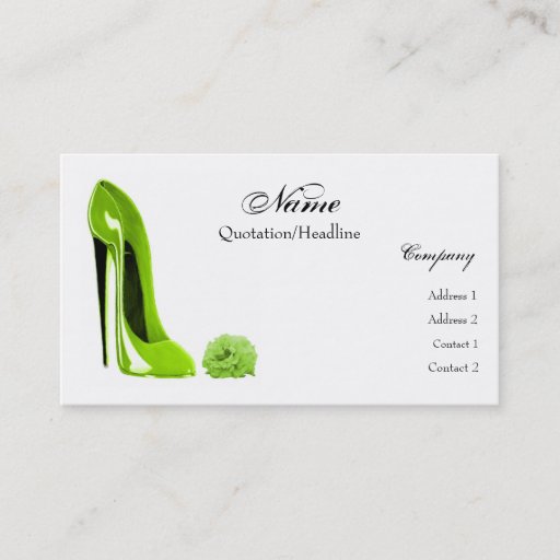 Customizable Stiletto Shoe Art Business Cards