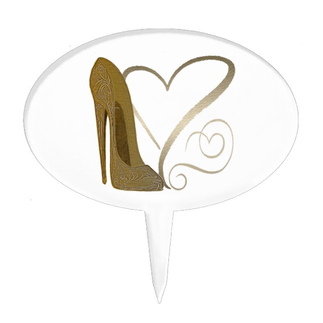 Stiletto Shoe Art Cake Toppers (Front)