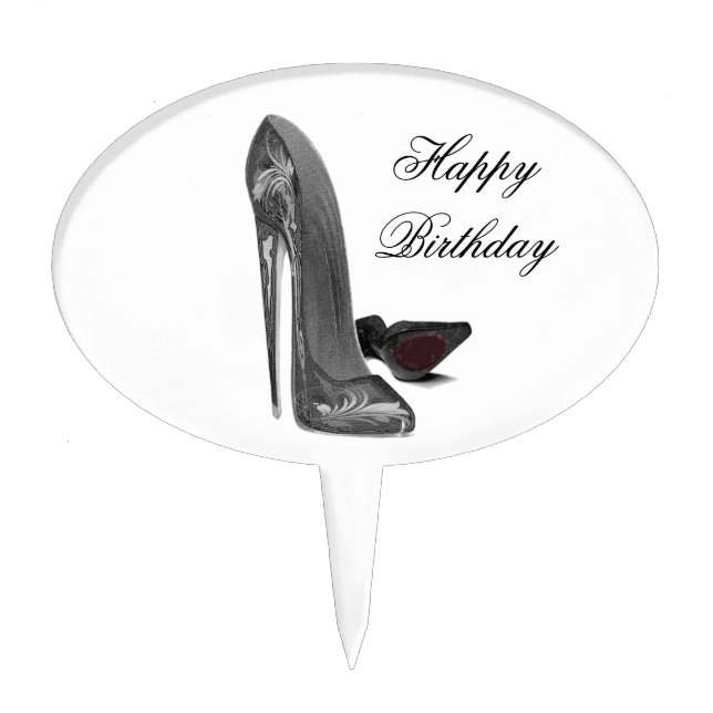 Stiletto Shoe Art Cake Toppers (Front)