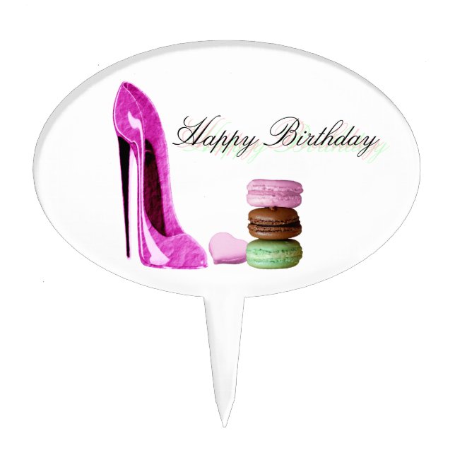 Stiletto Shoe Art Cake Toppers (Front)