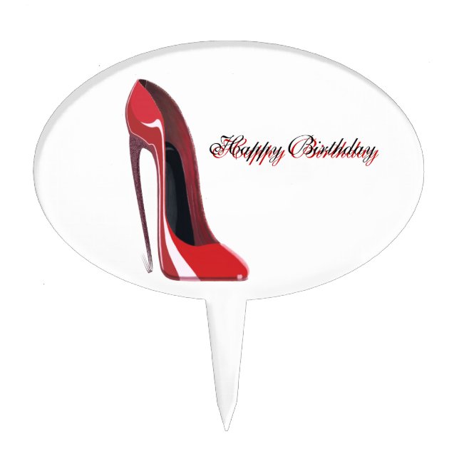 Stiletto Shoe Art Cake Toppers (Front)