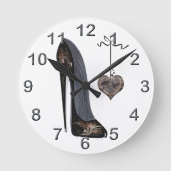 Stiletto Shoe Art Clocks by shoe_art at Zazzle