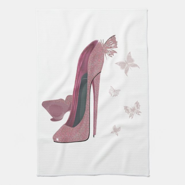 Stiletto shoe art kitchen towels (Vertical)