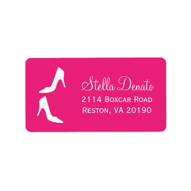 Stilettos Address Labels - Hot Pink (Front)