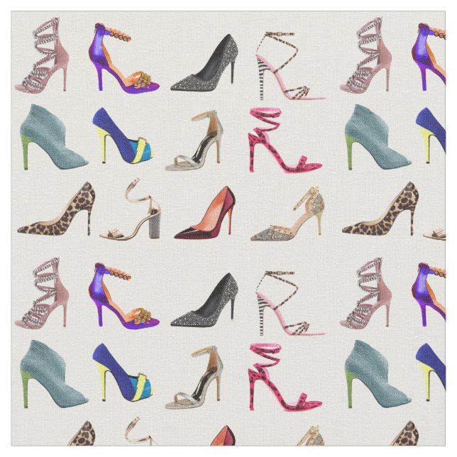 Stilettos High Heel Collage Fabric (Close Up)