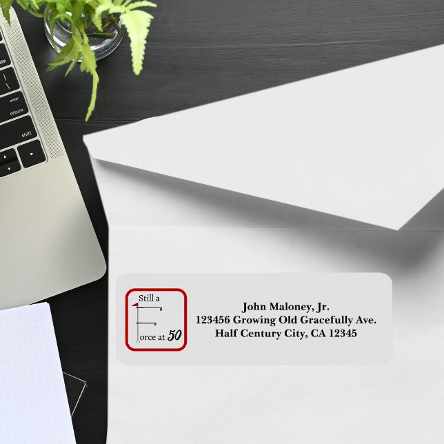 Still a Force at 50 Birthday golf theme  Label (Creator Uploaded)