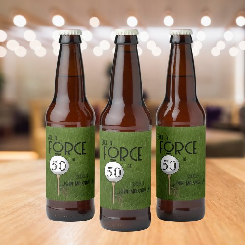 Still A Force at 50 Golf Green Custom  Beer Bottle Label