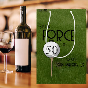 Still A Force at 50 Golf Green Custom Medium Gift Bag