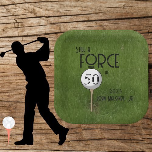 Still A Force at 50 Golf Green Custom  Paper Plates