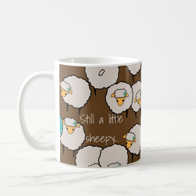 Still a little sheepy need coffee fun sheep herd  coffee mug (Left)