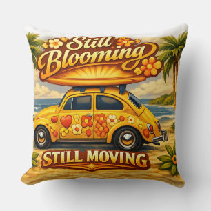 Still Blooming, Still Moving. Throw Pillow