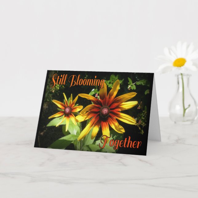 Still Blooming Together Happy Anniversary Card (Small Plant)