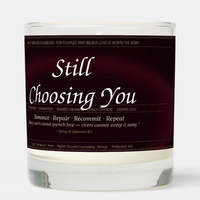 Still Choosing You — Romantic Gottman Couples  Scented Candle (Front)