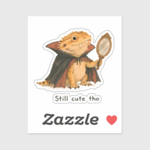 Still Cute Tho Vampire Bearded Dragon Art Sticker