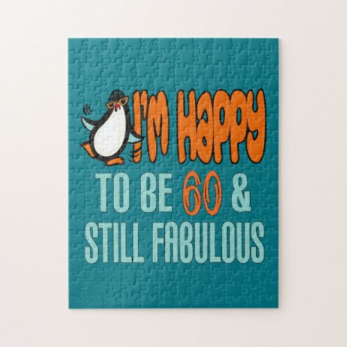 Still Fabulous 60th Birthday Penguin Jigsaw Puzzle