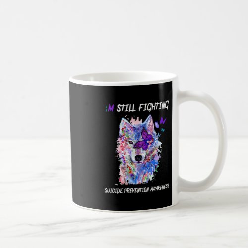 Still Fighting Semicolon Wings Suicide Prevention  Coffee Mug