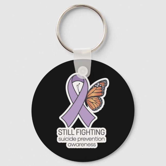 Still Fighting Suicide Prevention Awareness Sticke Keychain (Front)