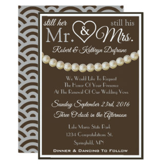 "Still Her Mr & His Mrs" Vow Renewal Invitation