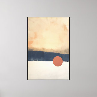 Still Horizon, Falling Sun Canvas Print
