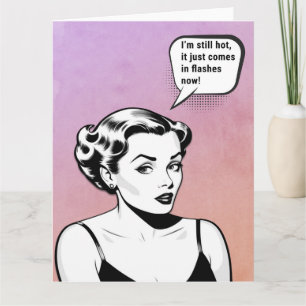 Still Hot Retro Woman   Card