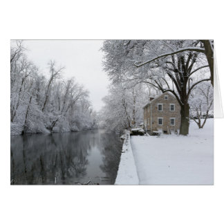 Still House along still water in snow Cards