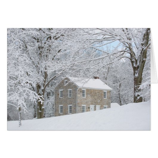 Still House behind snowy bank Cards (Front Horizontal)