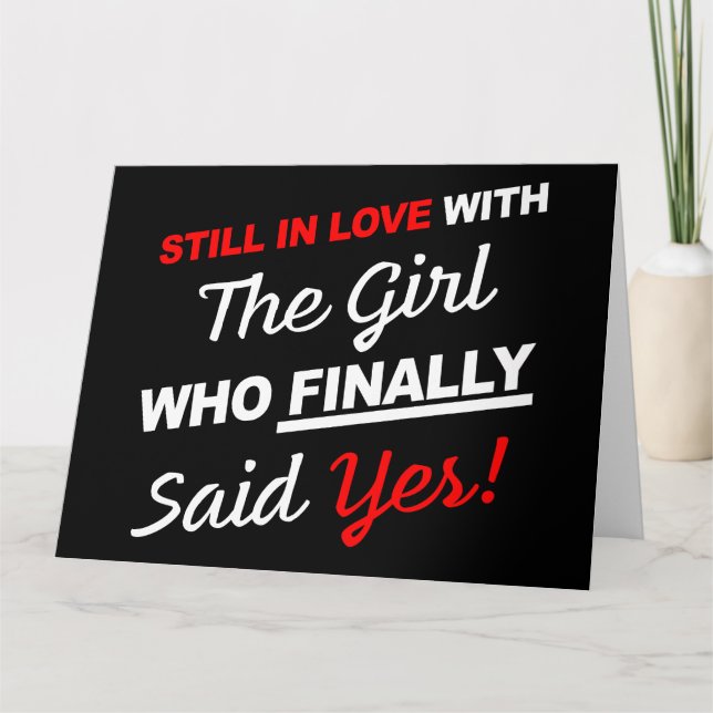 Still in Love Happily Married Husband Anniversary  Thank You Card (Front)