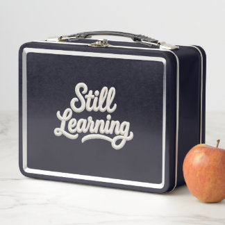 Still Learning Retro Metal Lunch Box