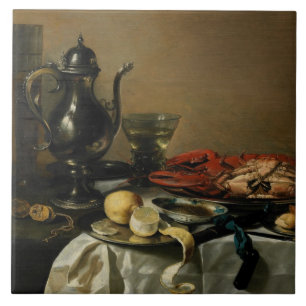 Still Life, 1643 (oil on panel) Ceramic Tile