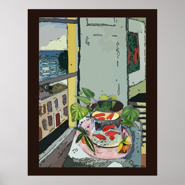 Still Life and Fish from Window Poster (Front)