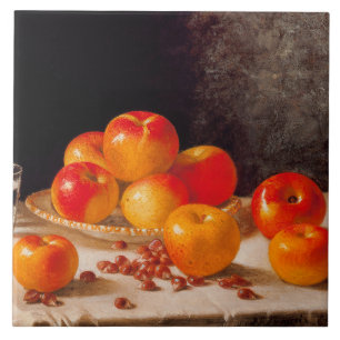 Still Life, Apples and Chestnuts Ceramic Tile