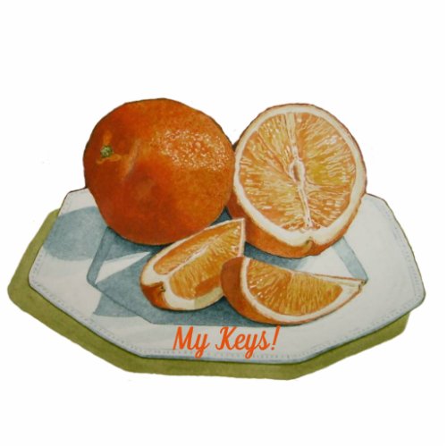 still life art painting of sliced fruit oranges cutout