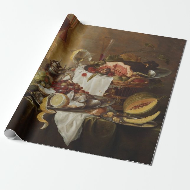 Still Life art wrapping paper (Unrolled)