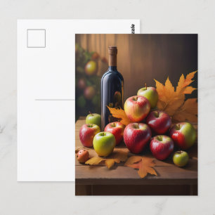 Still Life, Autumn Leaves, Postcard
