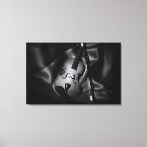 Still_life bW image of a violin Canvas Print