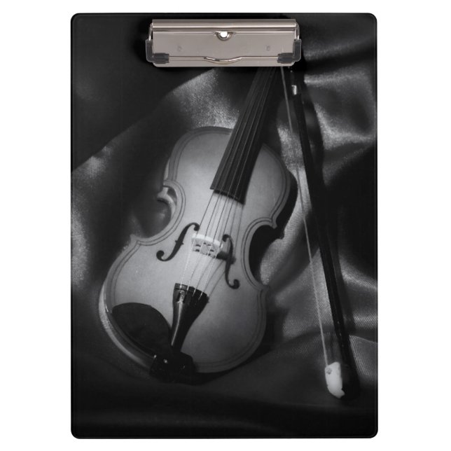 Still-life b&W image of a violin Clipboard (Front)