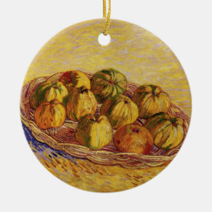 Still Life, Basket of Apples by Vincent van Gogh Ceramic Ornament