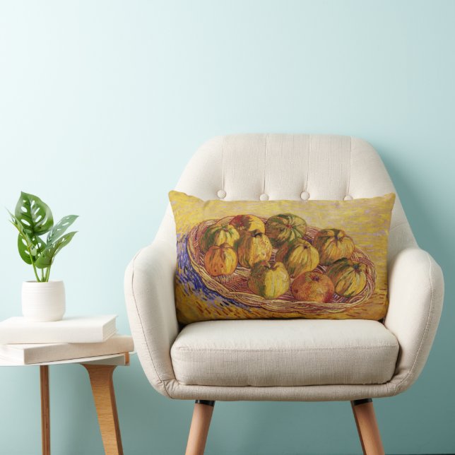 Still Life, Basket of Apples by Vincent van Gogh Lumbar Pillow (Chair)