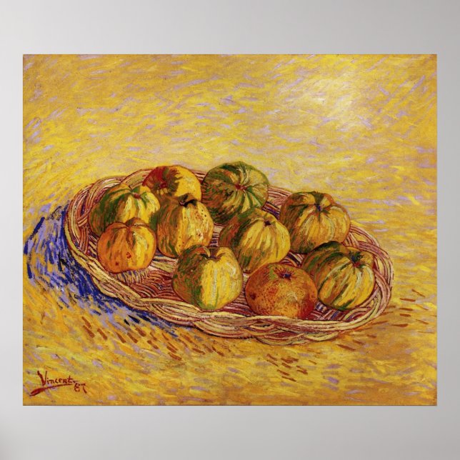Still Life, Basket of Apples by Vincent van Gogh Poster (Front)