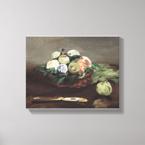 Still Life Basket of Fruit Edouard Manet Canvas Print
