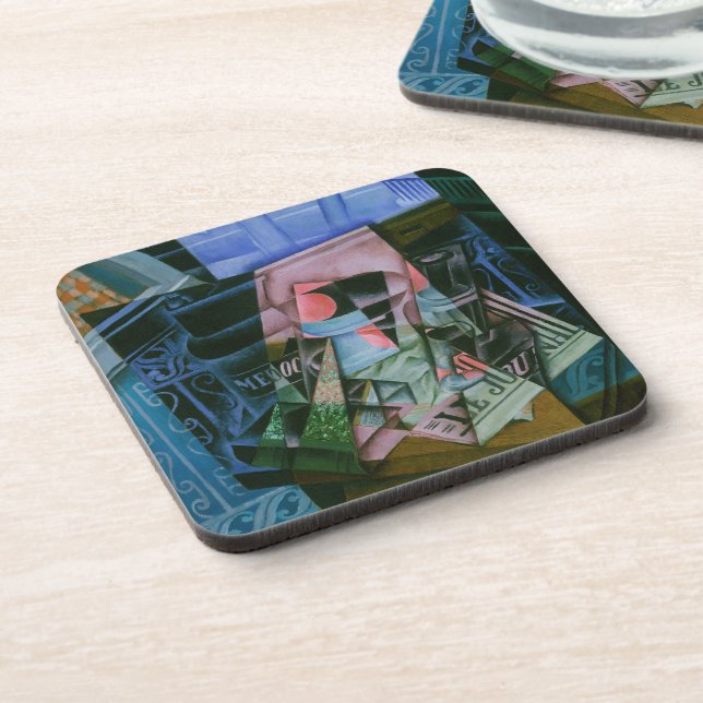 Still Life Before an Open Window by Juan Gris Beverage Coaster (Left Side)