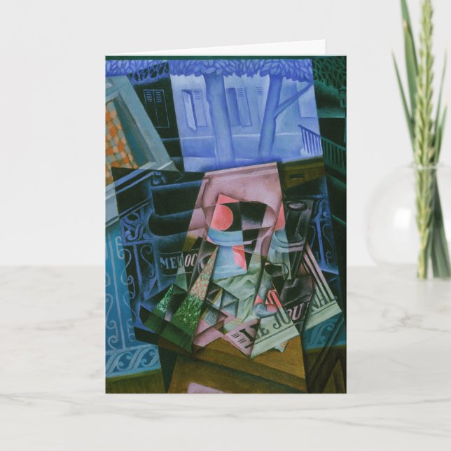 Still Life Before an Open Window by Juan Gris Card (Front)