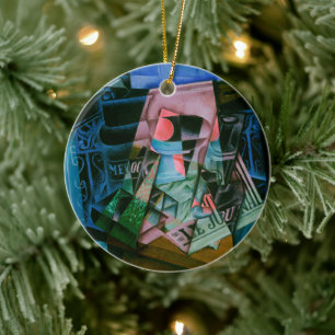 Still Life Before an Open Window by Juan Gris Ceramic Ornament