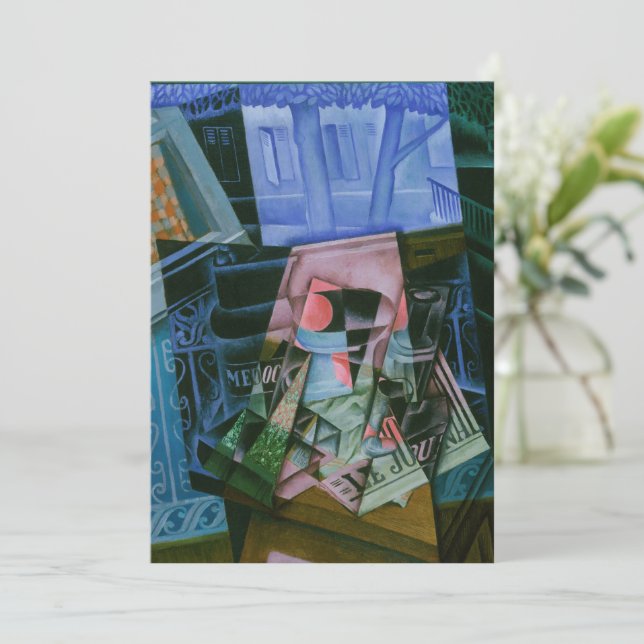 Still Life Before an Open Window by Juan Gris Invitation (Standing Front)