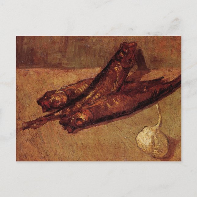Still Life Bloaters and Garlic by Vincent van Gogh Postcard (Front)