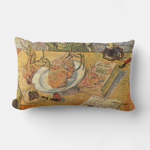 Still Life by Vincent van Gogh Vintage Fine Art Lumbar Pillow